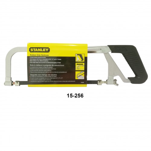 Stanley 10 v 12 Adjustable Blade Rubber Grip Hacksaw
